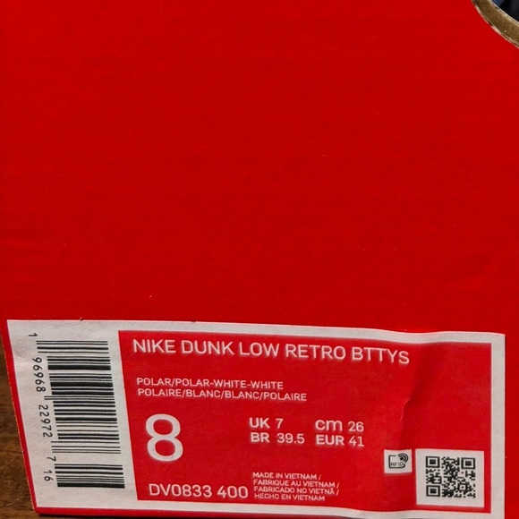 Nike Dunk Low Sneakers Shoes Polar Blue DV0833 400 8 Men / 8.5 Women NEW IN BOX - Picture 7 of 8